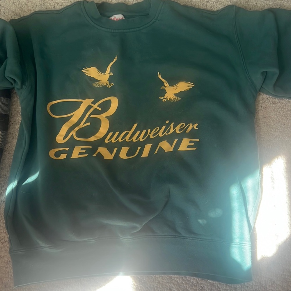Budweiser Pacsun Green Crew Neck